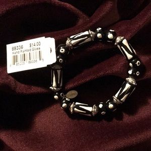 Cookie Lee Hand Painted Glass Bracelet